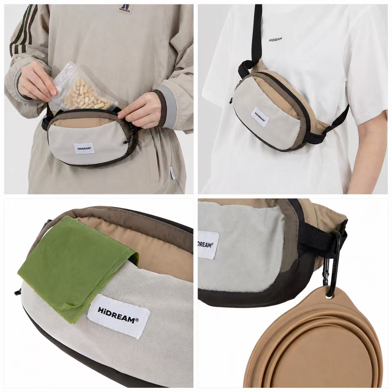 Stylish dog training treat pouch details with practical storage and hands-free wear, premium walking accessory and best gift for pet parents in Europe